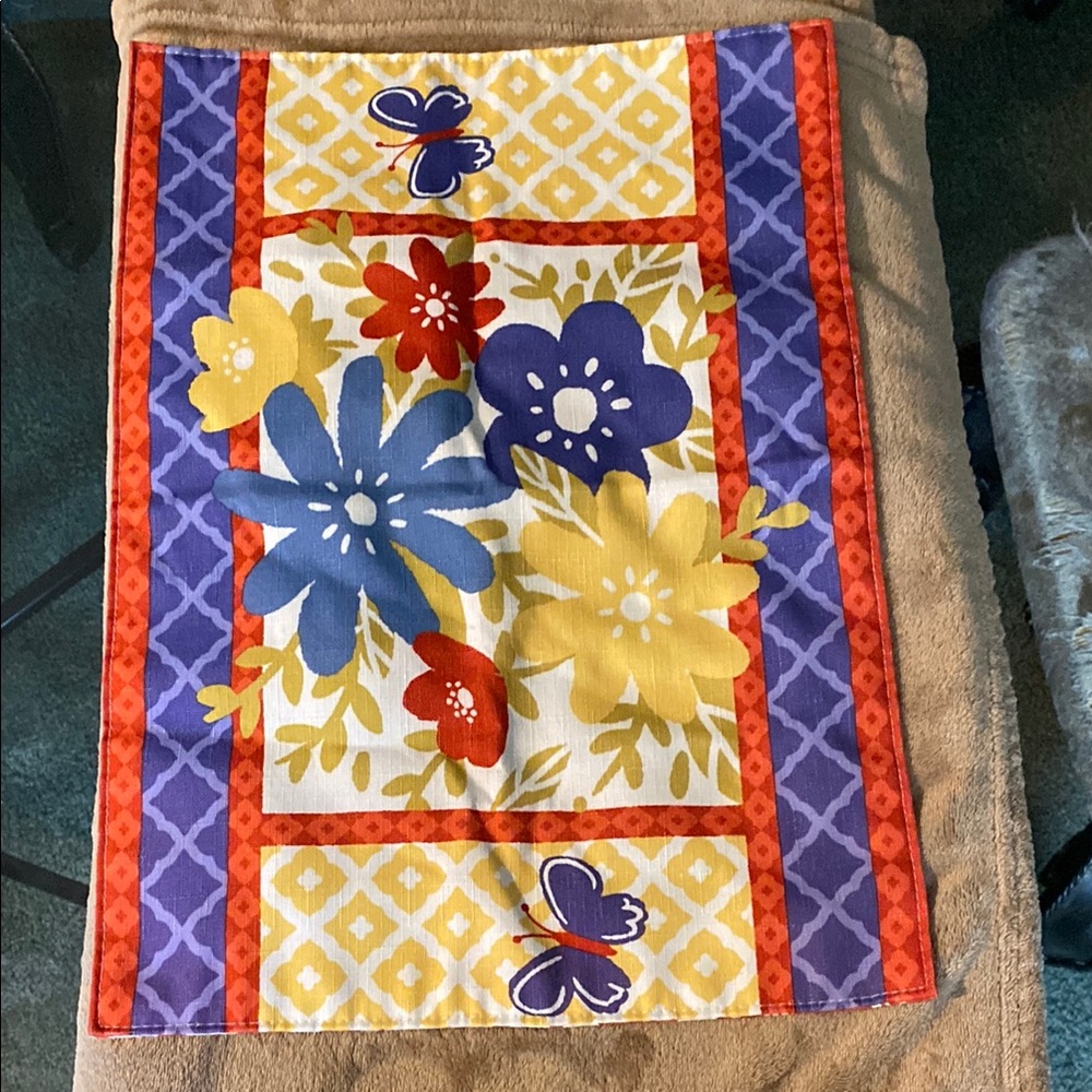 Colorful Floral Patterned Tapestry